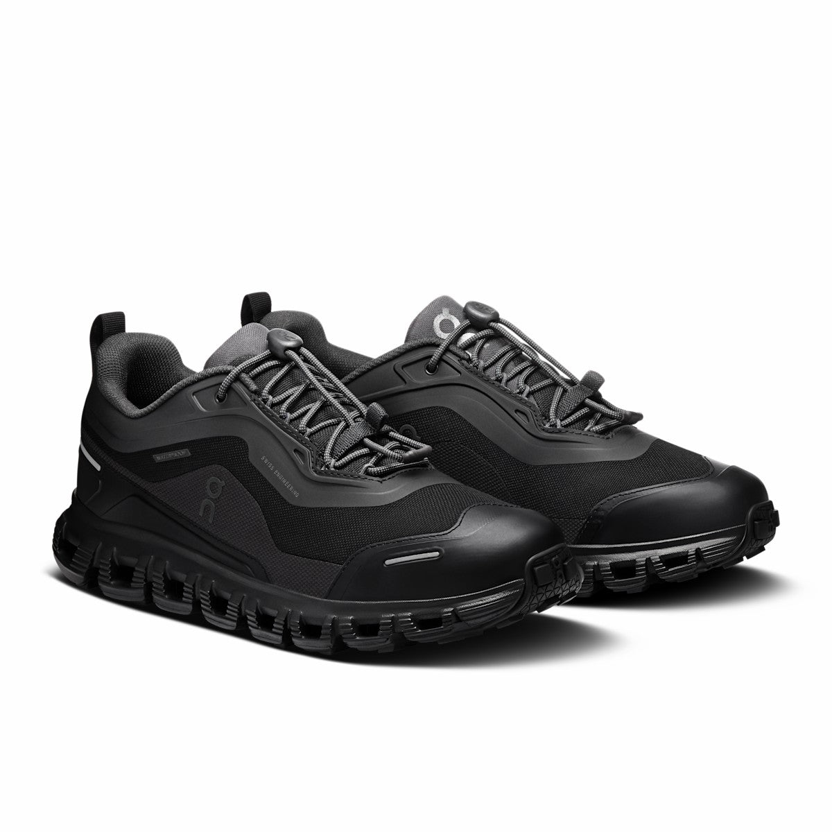 On United States Quality | Women's Cloud 6 Geo Waterproof - Black/Black