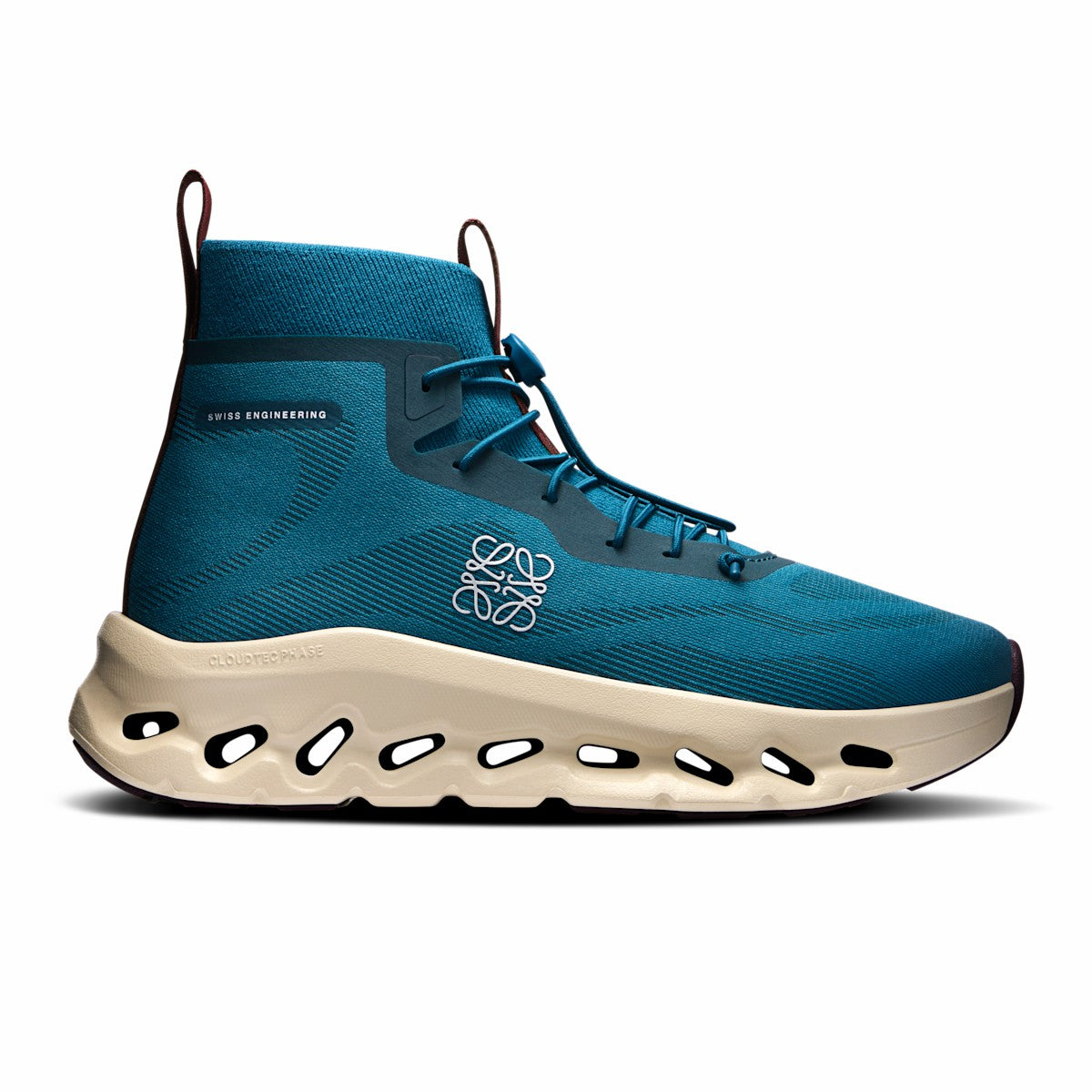On United States Exclusive | Women's Cloudtilt Hi LOEWE - Teal/Oatmeal/Burgundy
