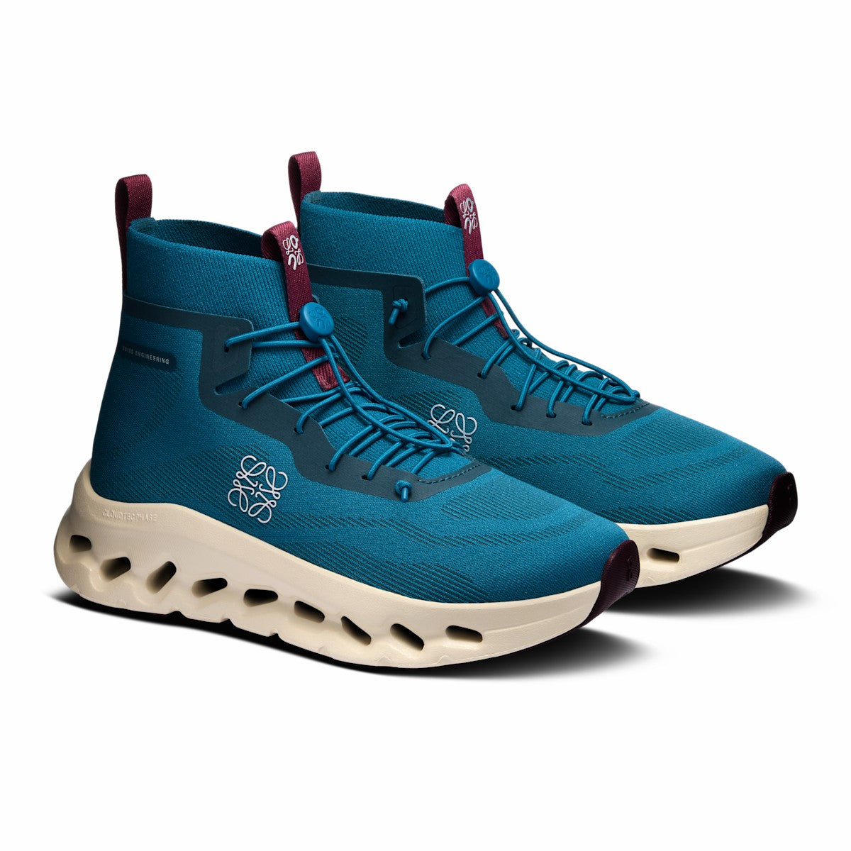 On United States Exclusive | Women's Cloudtilt Hi LOEWE - Teal/Oatmeal/Burgundy