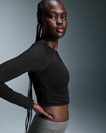 On United States Exclusive | Women's Studio Long-T Crop - Black