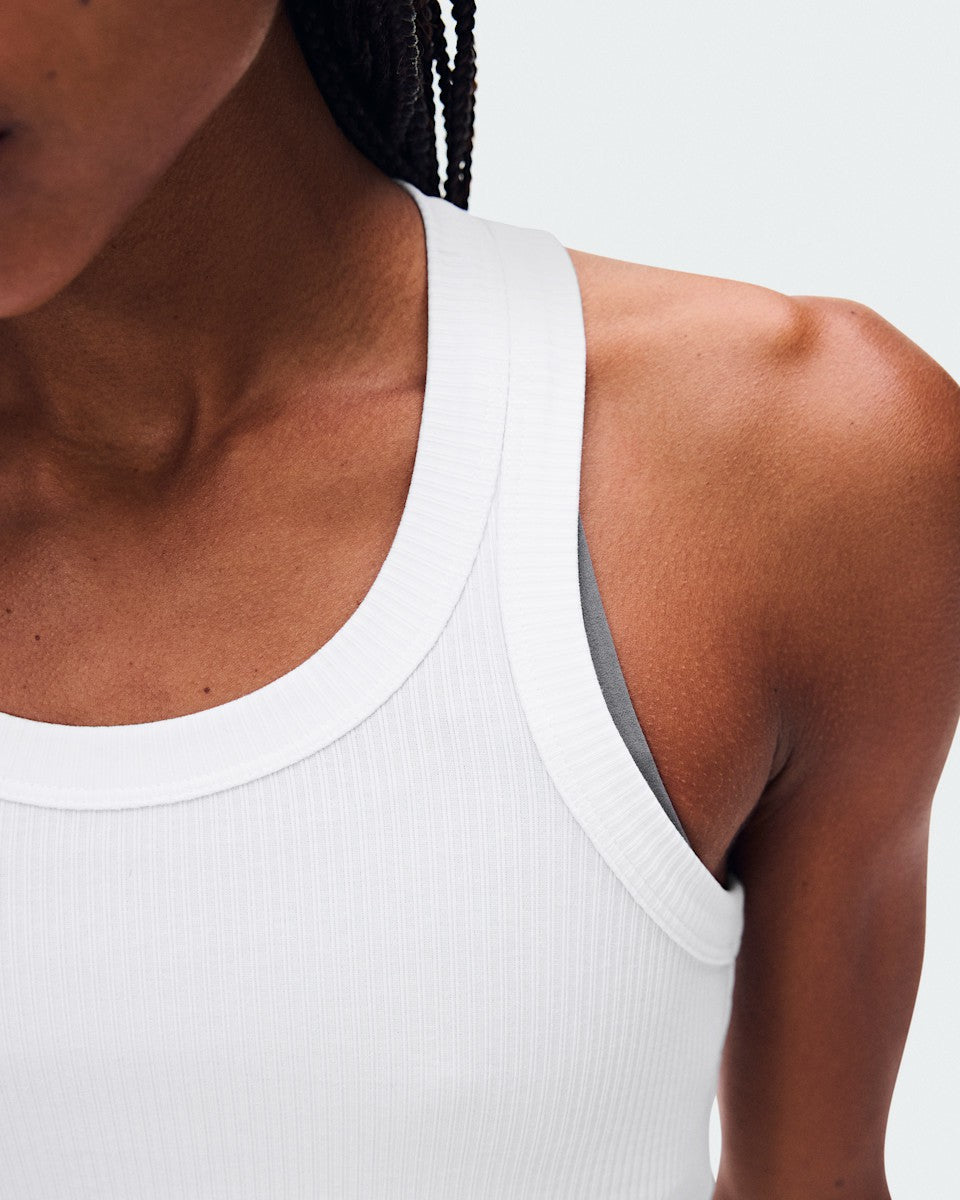 On United States Signature | Women's All-Day Ribbed Tank - White