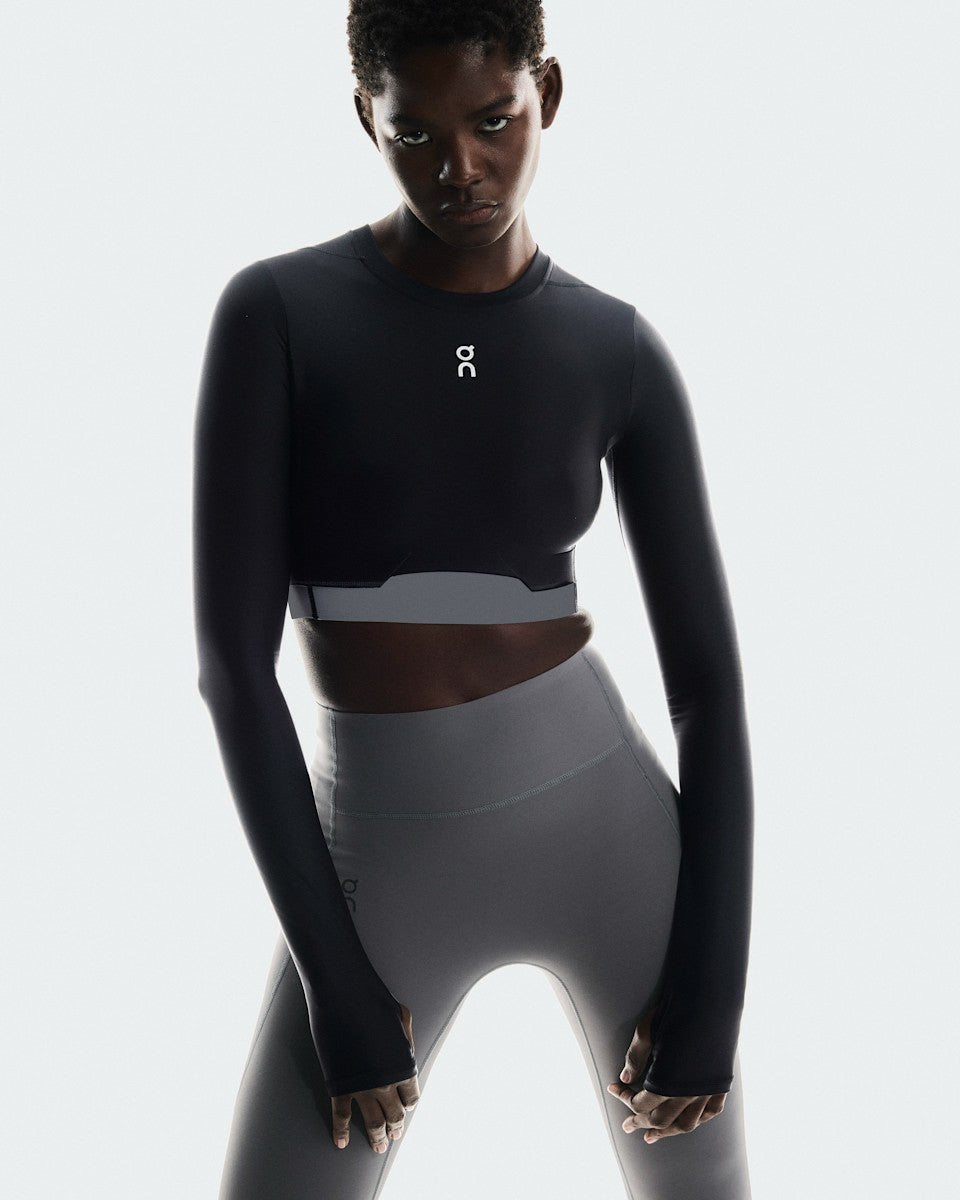 On United States Discount | Women's Train Long Sleeve Crop - Black
