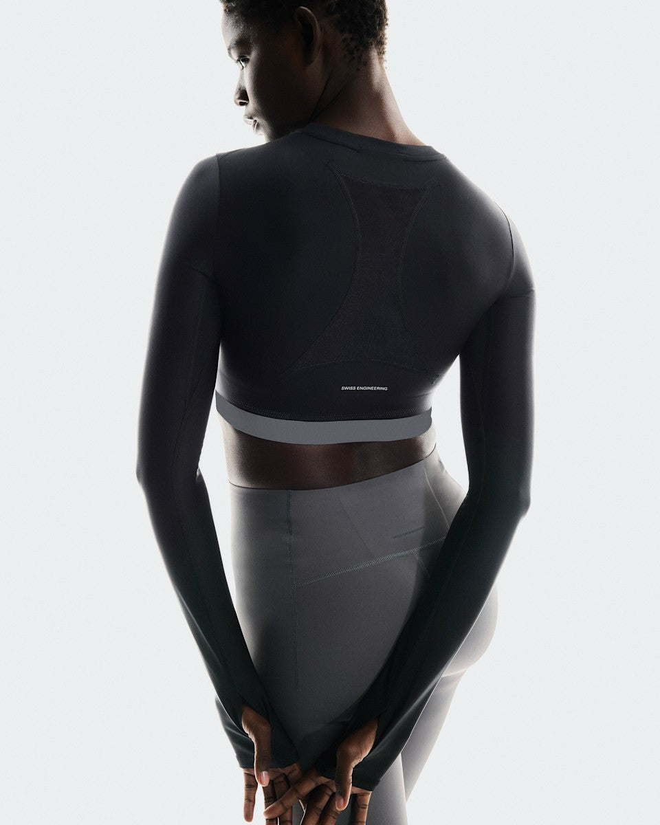 On United States Discount | Women's Train Long Sleeve Crop - Black
