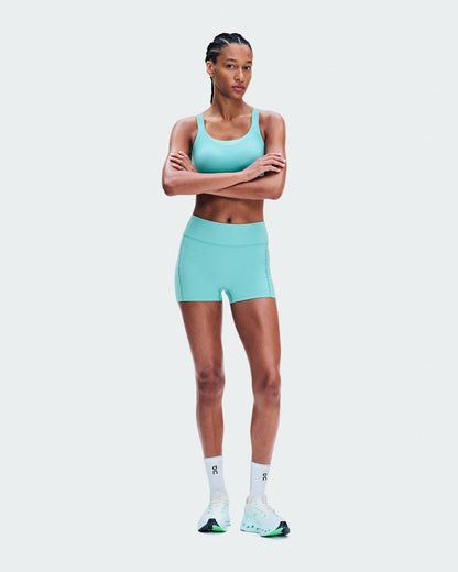 On United States Quality | Women's 3" Performance Tights - Aquamarine
