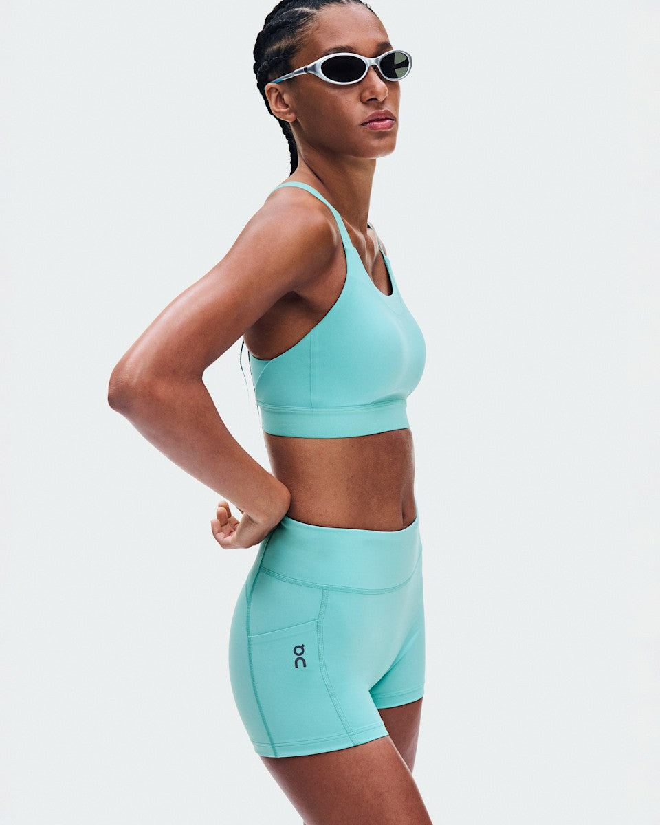 On United States Quality | Women's 3" Performance Tights - Aquamarine