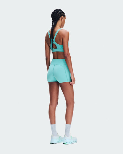 On United States Quality | Women's 3" Performance Tights - Aquamarine