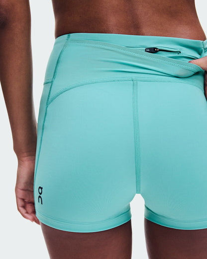 On United States Quality | Women's 3" Performance Tights - Aquamarine