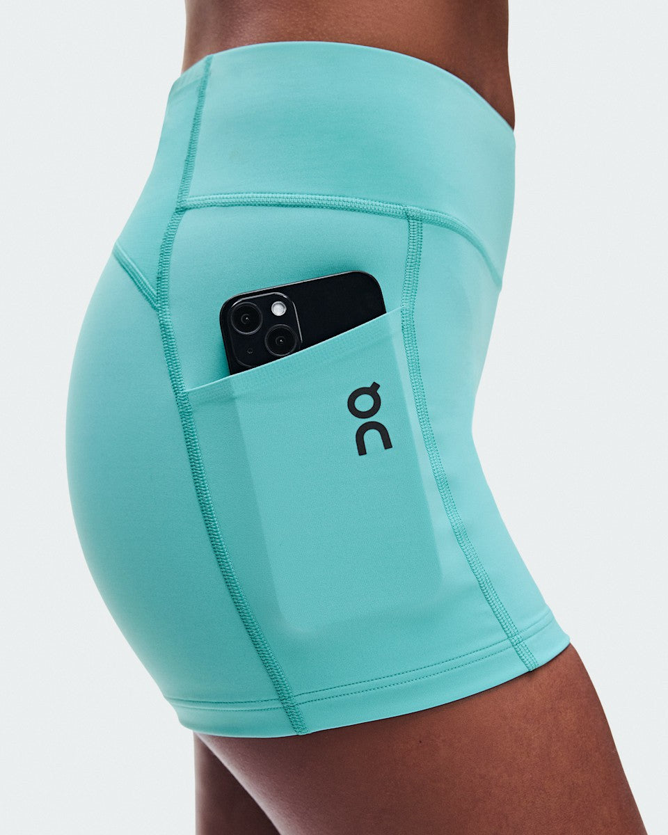 On United States Quality | Women's 3" Performance Tights - Aquamarine