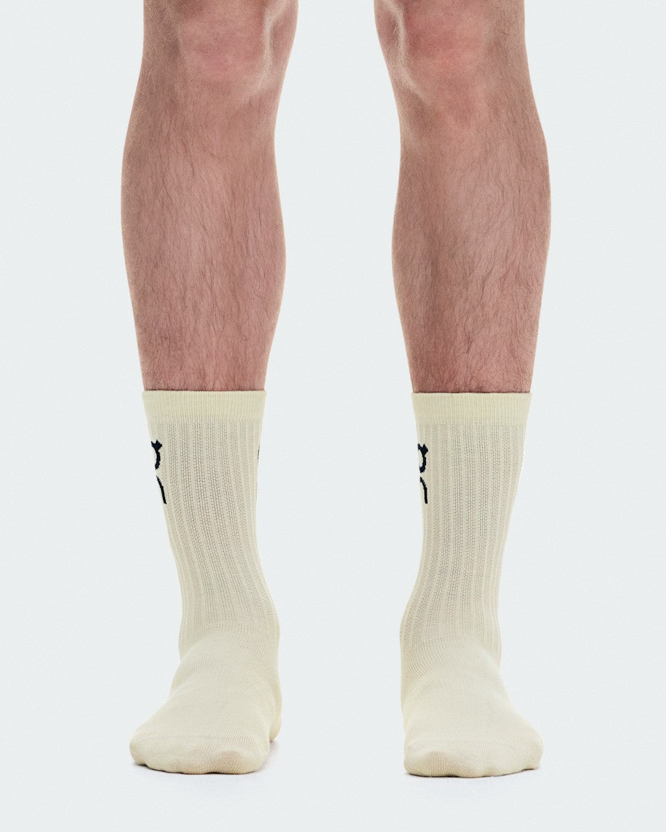 On United States Deals | Logo Sock High 3P - Hare/Brume
