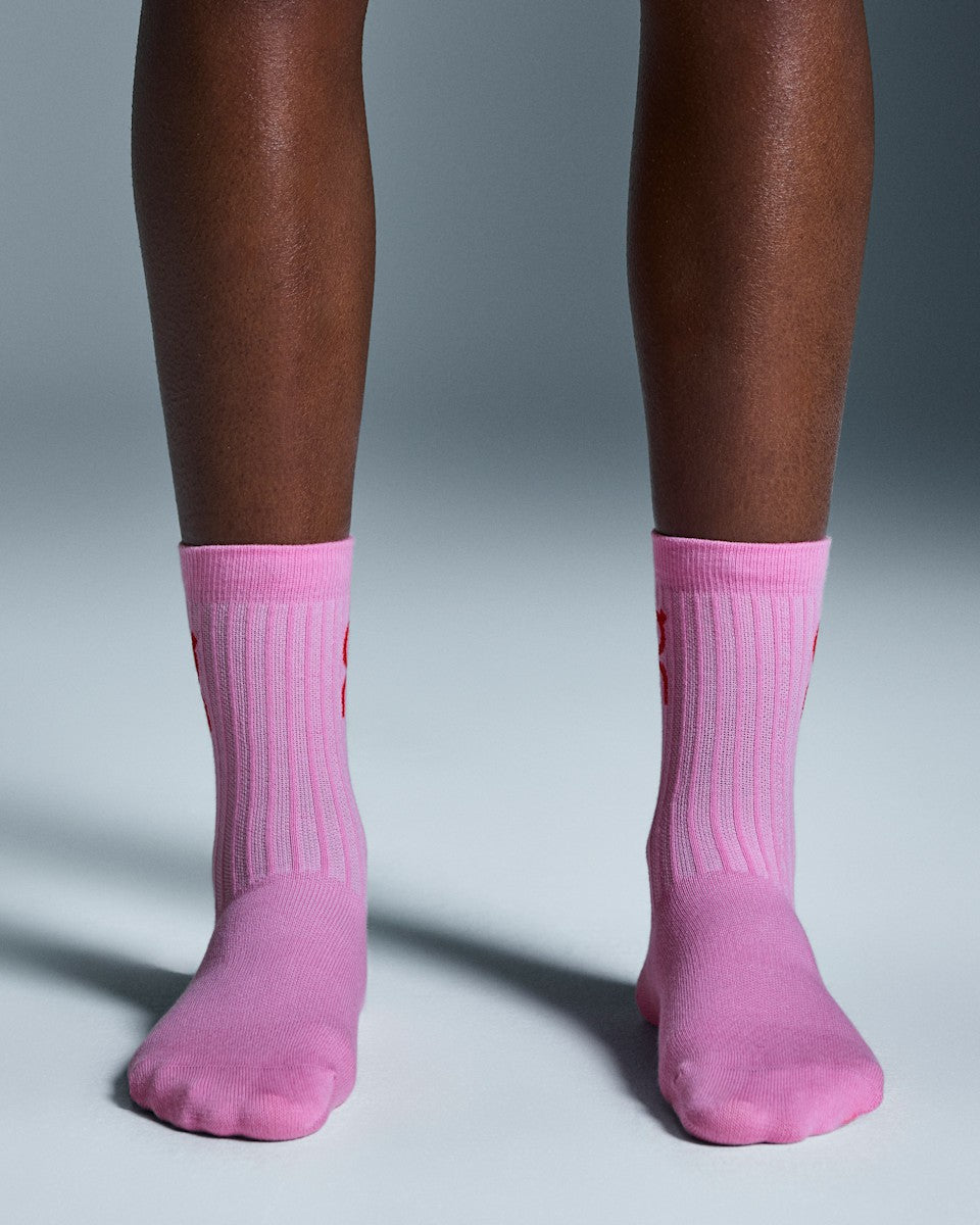 On United States Hot Sale | Logo Sock High 3P - Mauve/Raspberry
