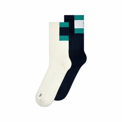 On United States Discount | Courtside Sock High 2P - Ivory/Midnight