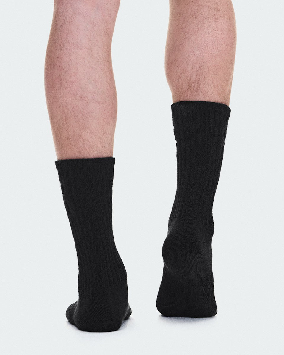 On United States Great Value | Terry Sock High - Black