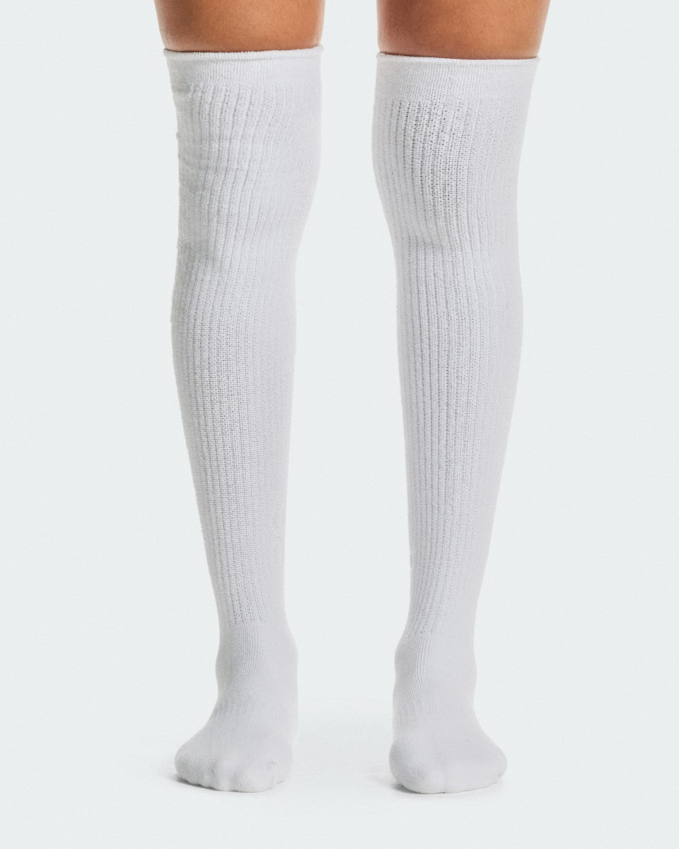 On United States Special Offer | Terry Sock Knee High - White