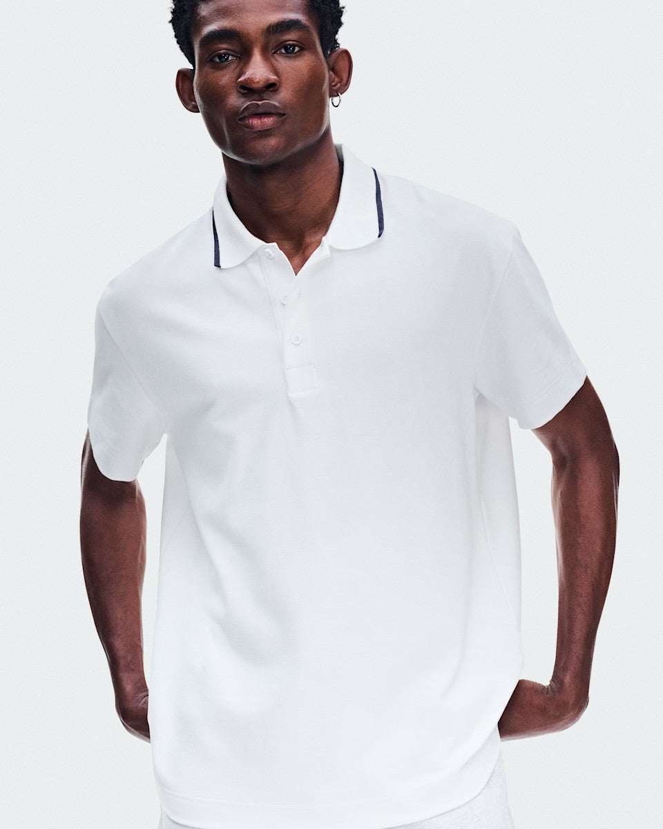 On United States Trusted | Men's Courtside Polo - All White