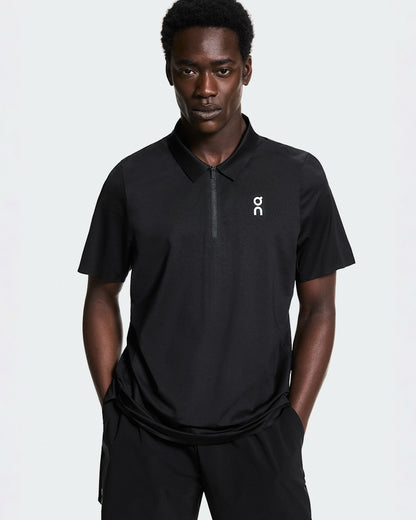 On United States Trusted | Men's Court Polo - Black
