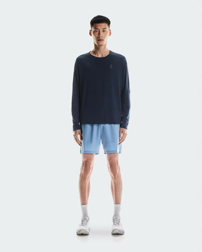 On United States Latest | Men's Performance Long-T - Navy/Black