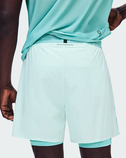 On United States Deals | Men's 5" Performance 2/1 Shorts - Flurry/Aquamarine
