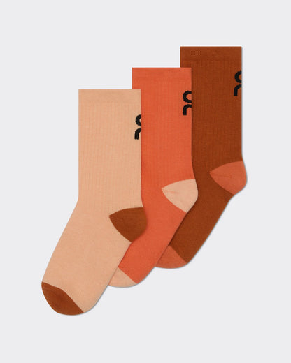 On United States Essential | Logo Sock High 3P Kids for Kids - Flame/Cinnamon