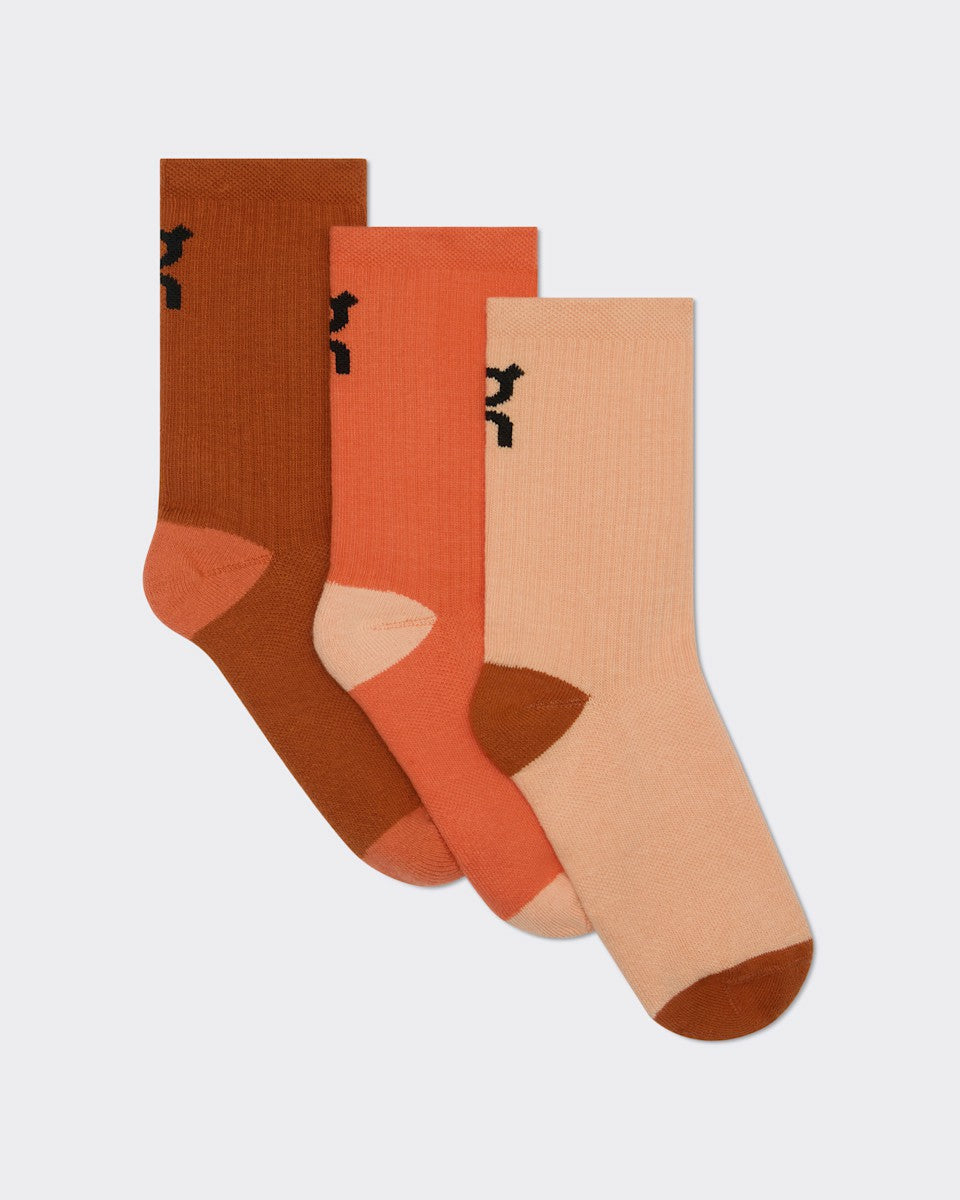 On United States Essential | Logo Sock High 3P Kids for Kids - Flame/Cinnamon