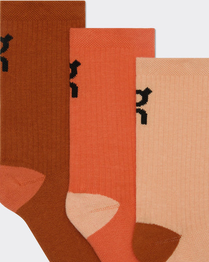 On United States Essential | Logo Sock High 3P Kids for Kids - Flame/Cinnamon