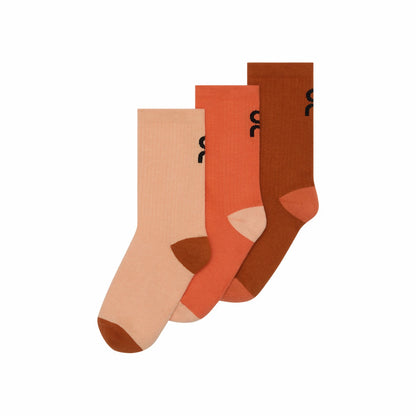 On United States Essential | Logo Sock High 3P Kids for Kids - Flame/Cinnamon